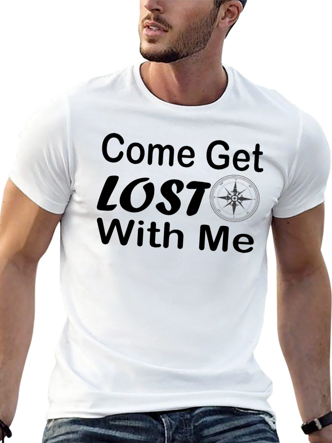 Camiseta Negra Come Get Lost With Me