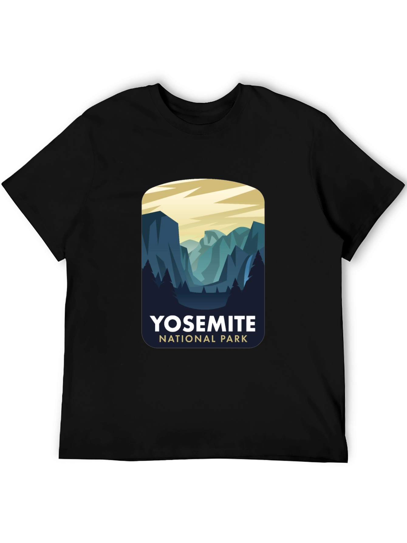 Camiseta Negra Diseño Yosemite National Park