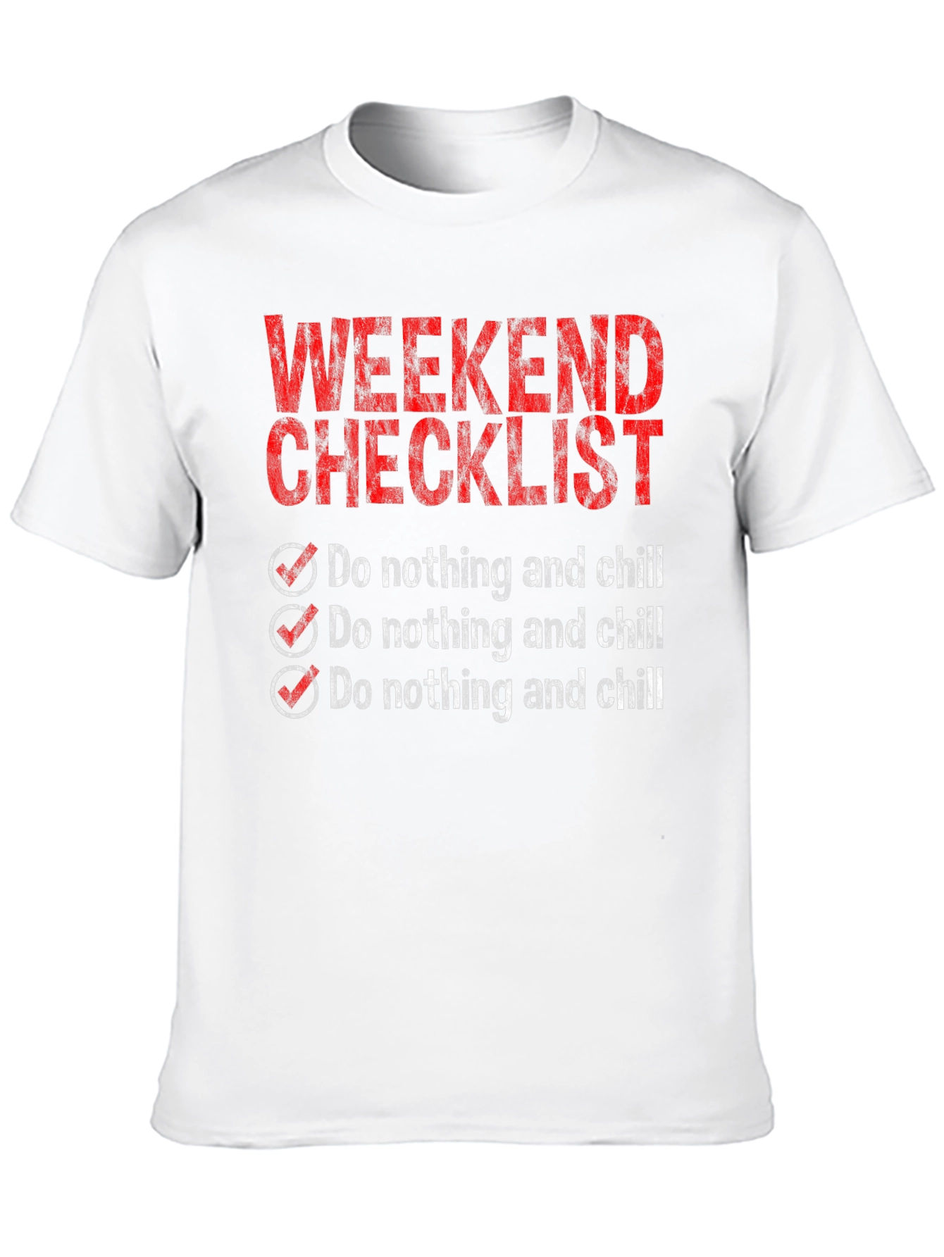 Camiseta Checklist Fin de Semana - Relax