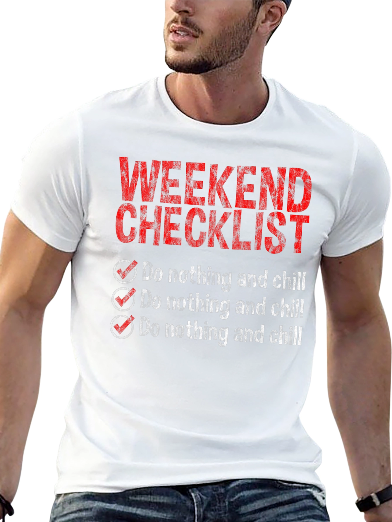 Camiseta Checklist Fin de Semana - Relax