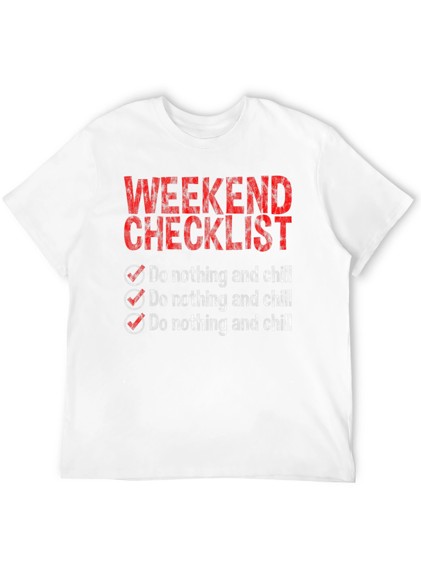 Camiseta Checklist Fin de Semana - Relax