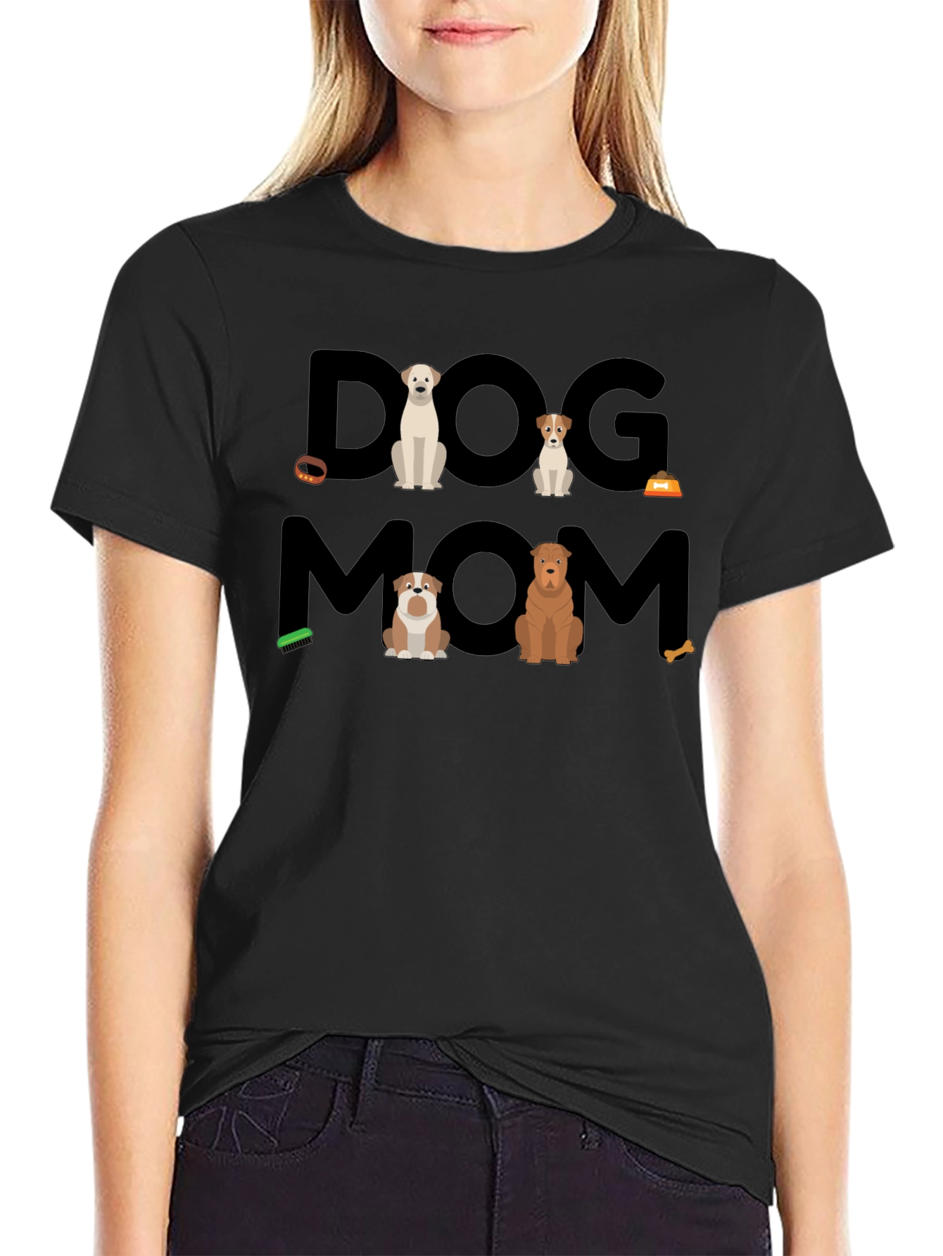 Camiseta Negra Dog Mom