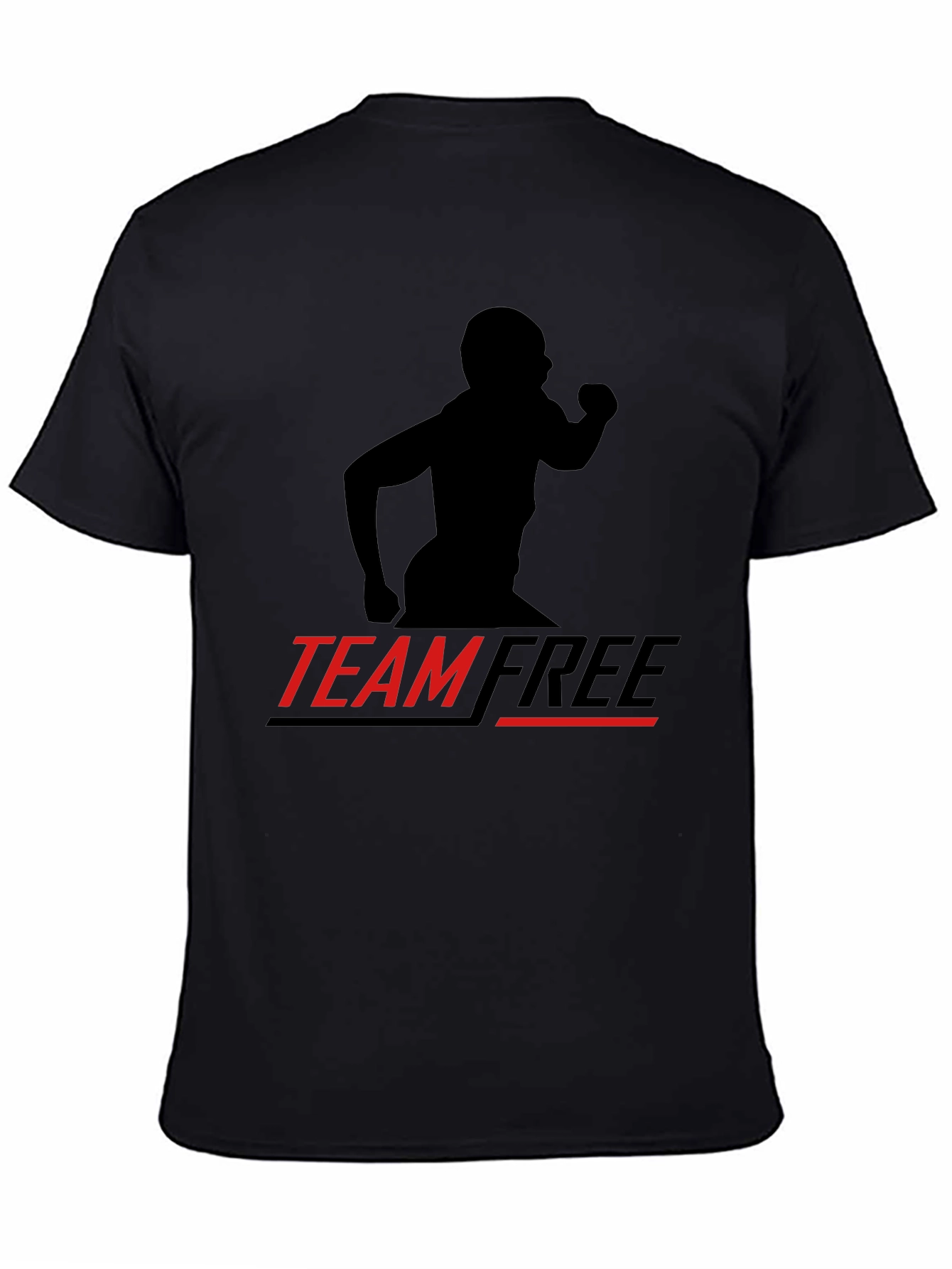 Camiseta Negra Deportiva Team Free