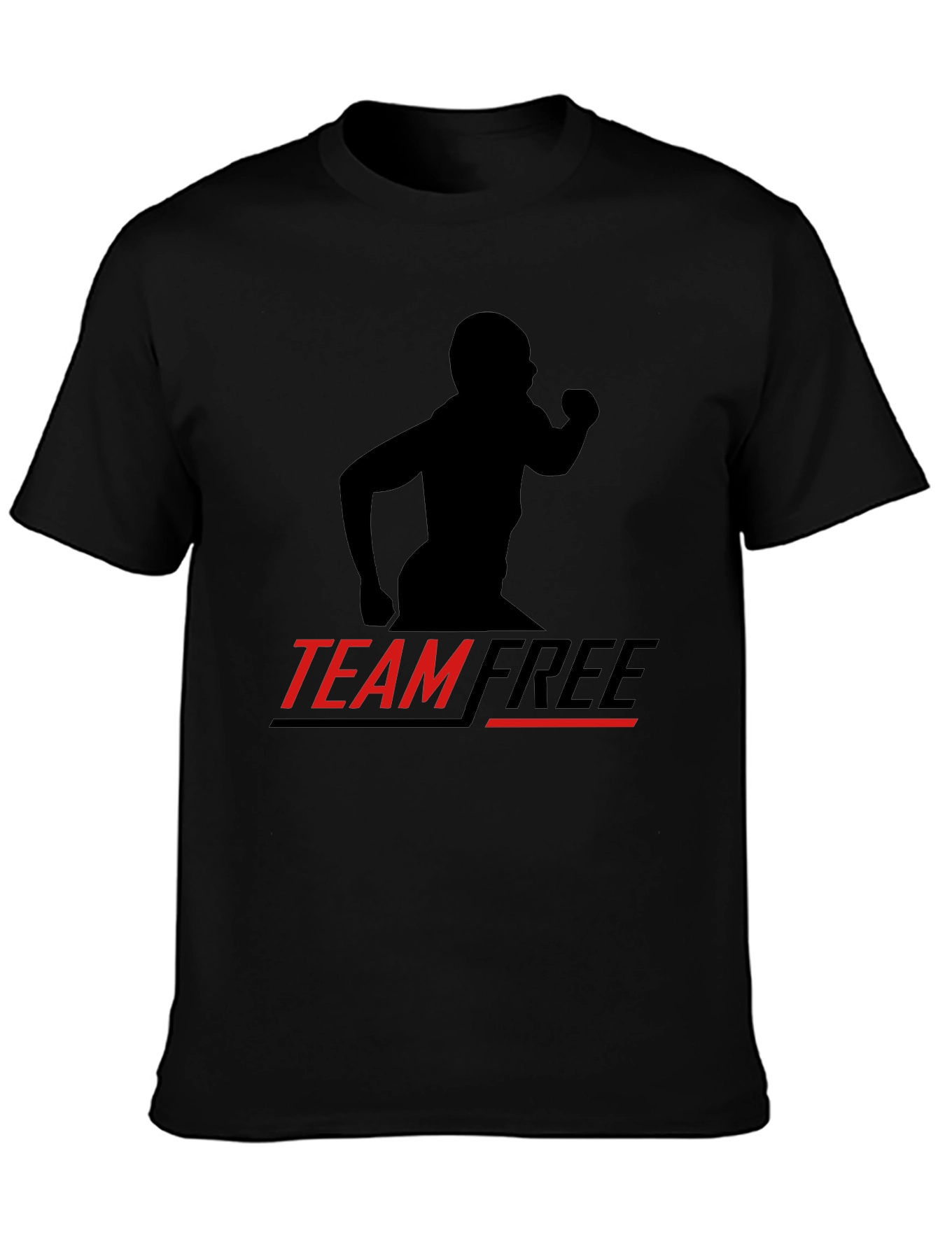 Camiseta Negra Deportiva Team Free