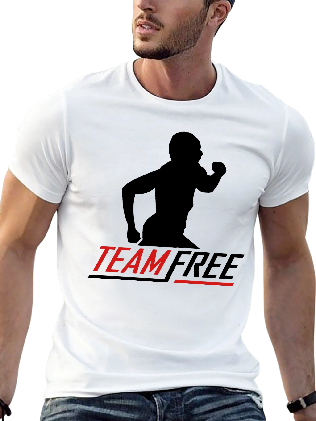Camiseta Negra Deportiva Team Free