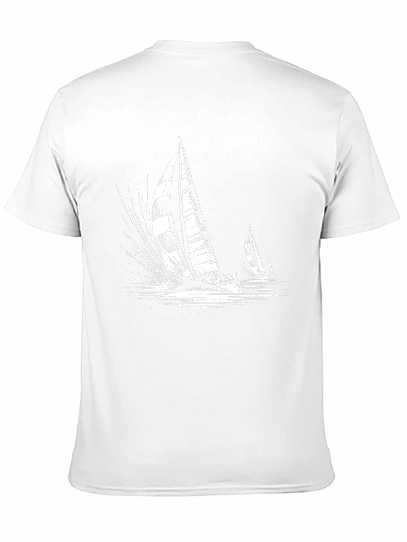 Camiseta Negra Náutica Estampada Velero