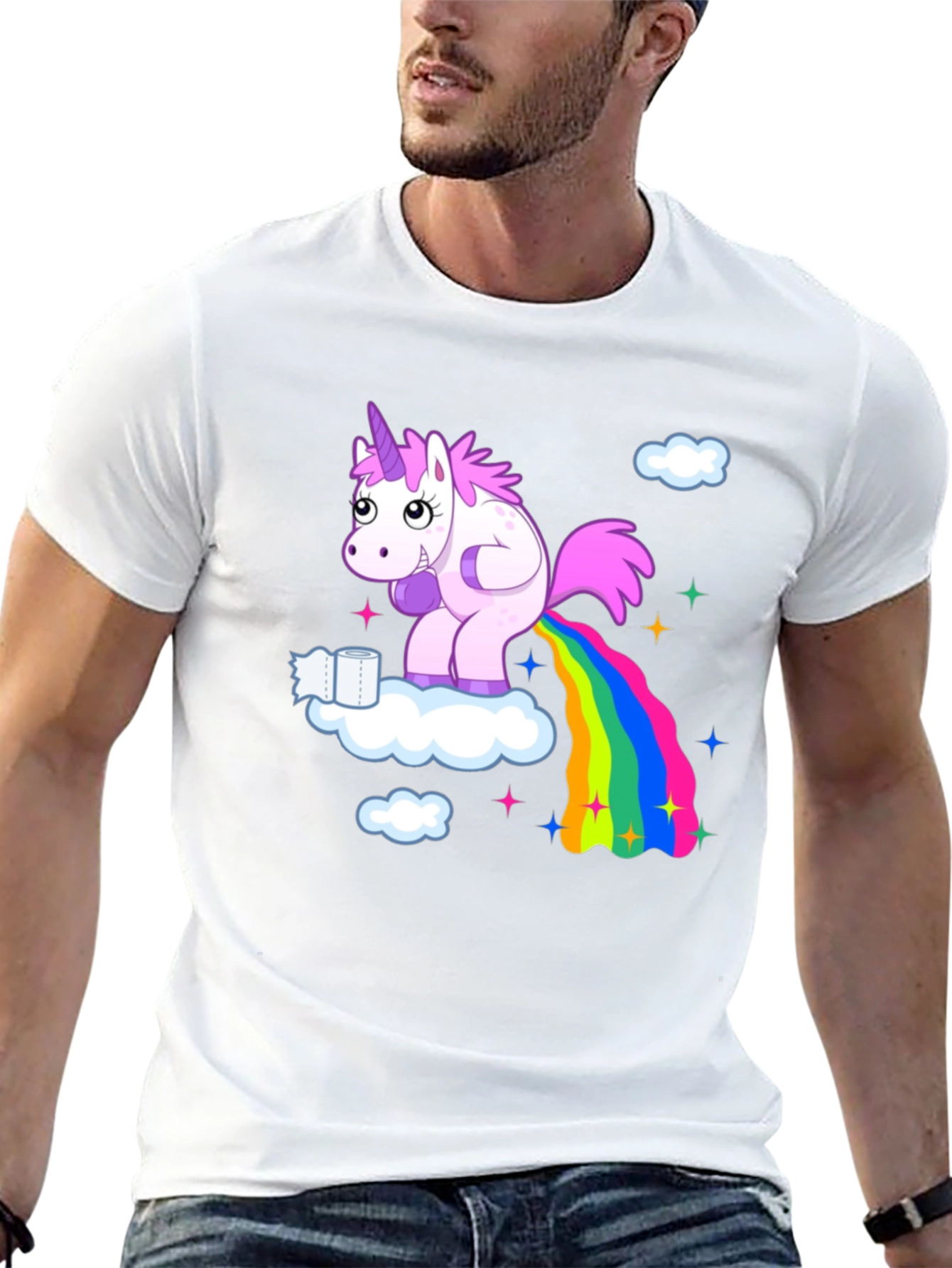 Camiseta Unicornio Arcoíris Divertida