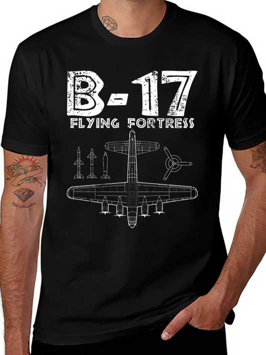 Camiseta Negra B-17 Flying Fortress