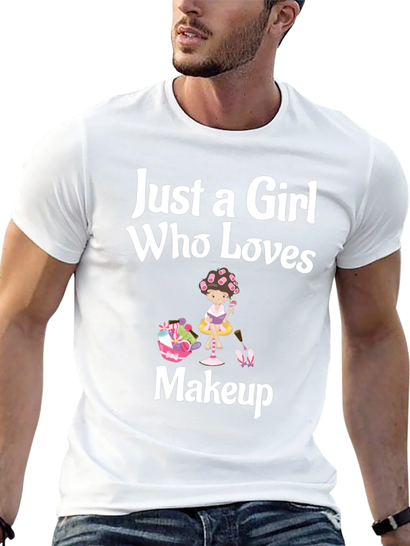 Camiseta Negra: Just a Girl Who Loves Makeup