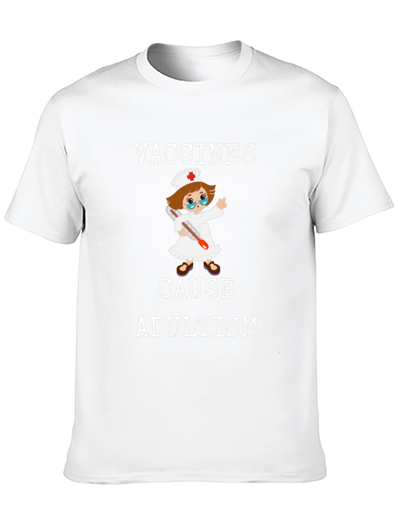 Camiseta Divertida: Vacunas Causan Adultismo