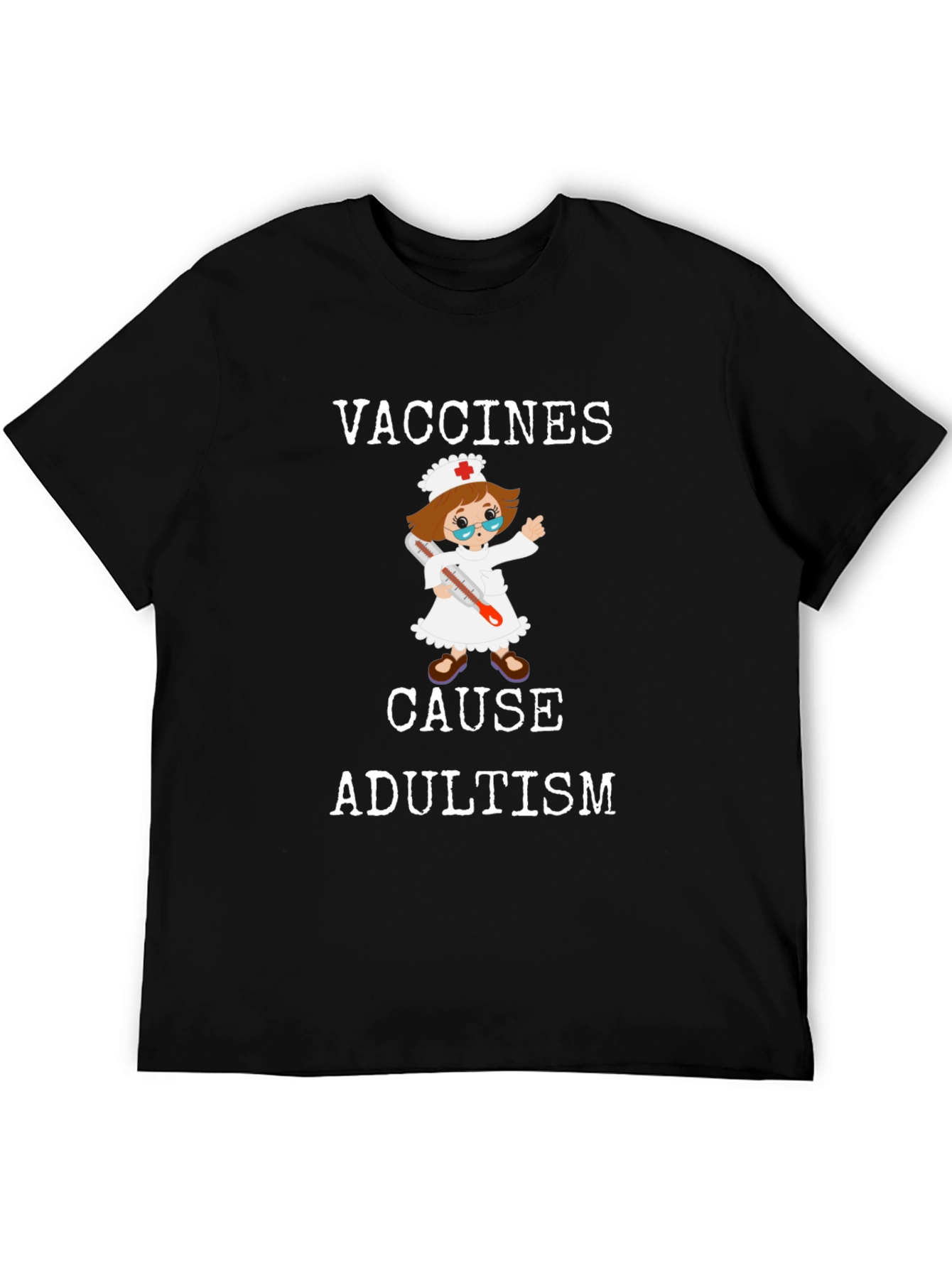 Camiseta Divertida: Vacunas Causan Adultismo