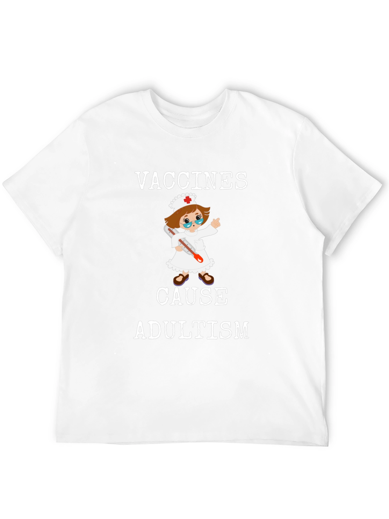 Camiseta Divertida: Vacunas Causan Adultismo