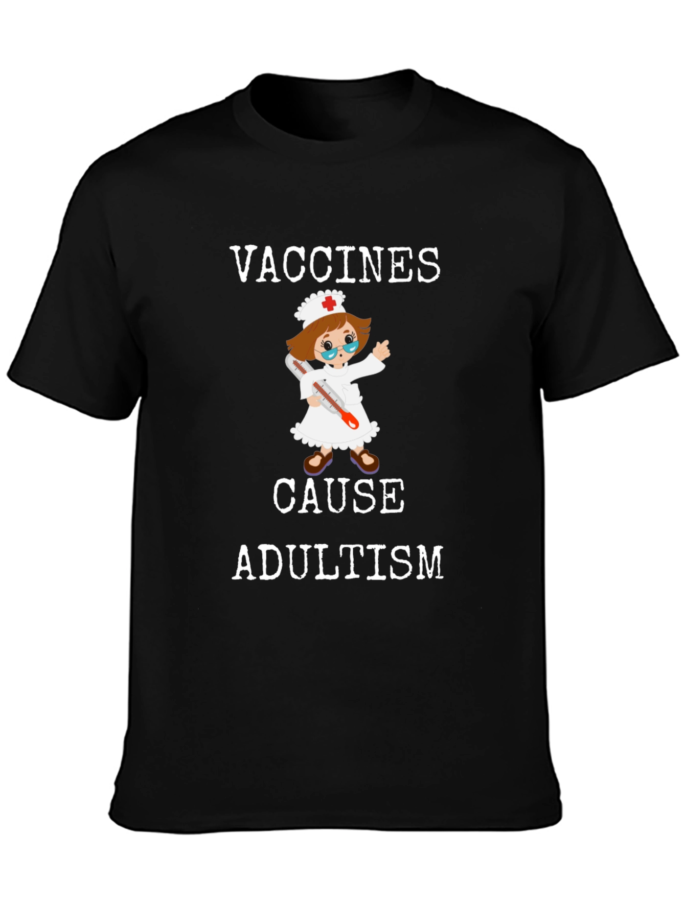 Camiseta Divertida: Vacunas Causan Adultismo