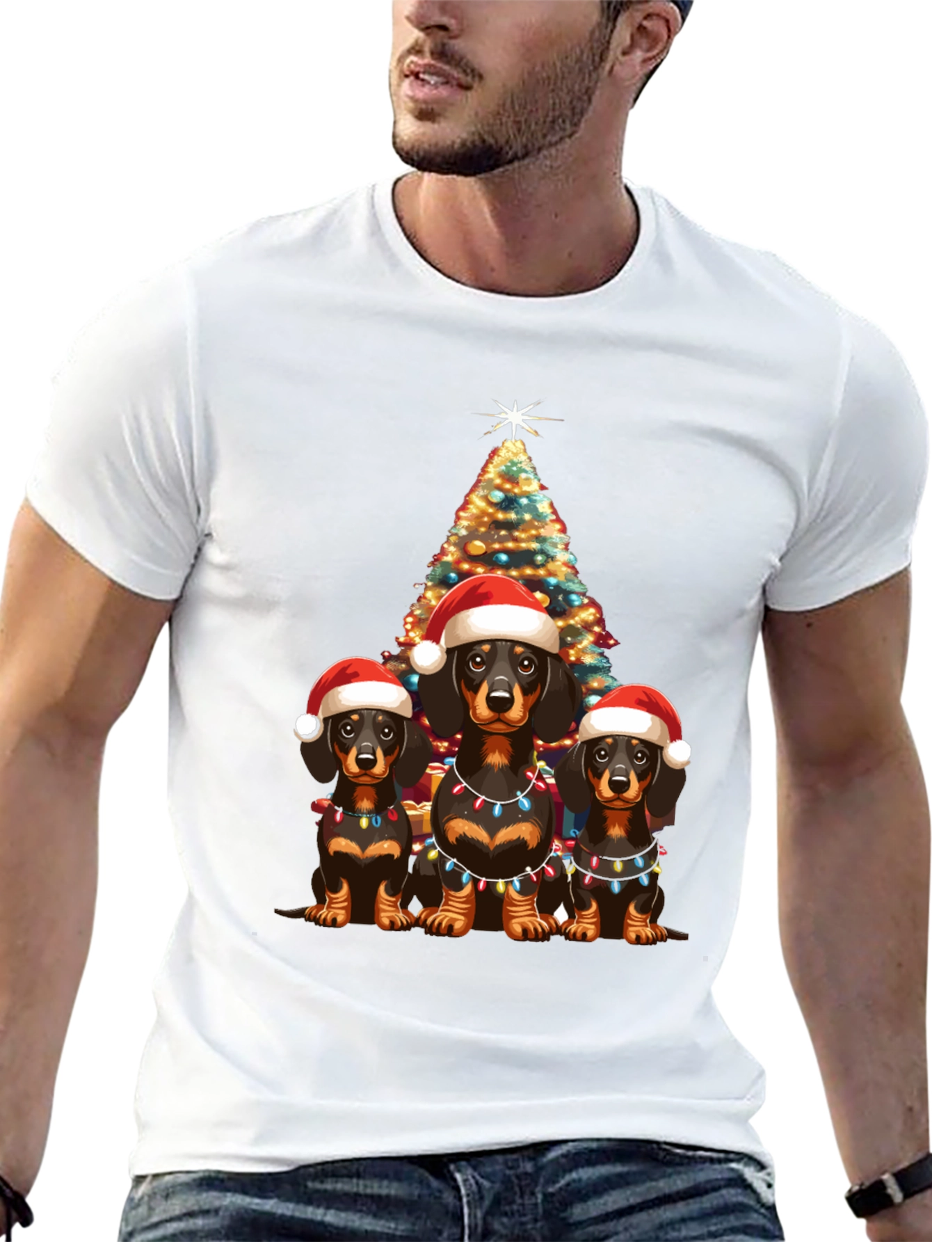 Camiseta Navideña Dachshund: Adorable y Festiva