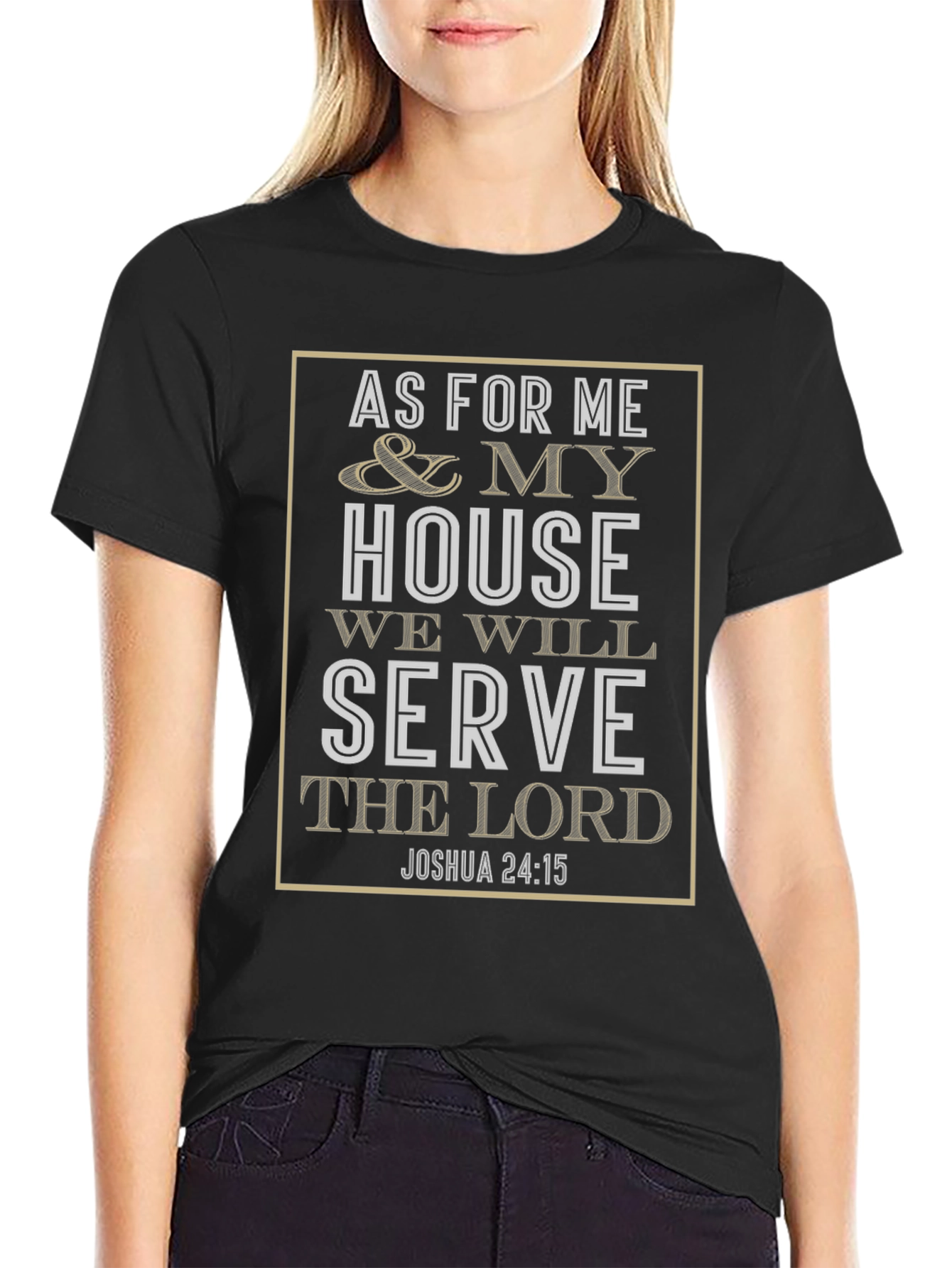 Camiseta Cristiana As For Me and My House