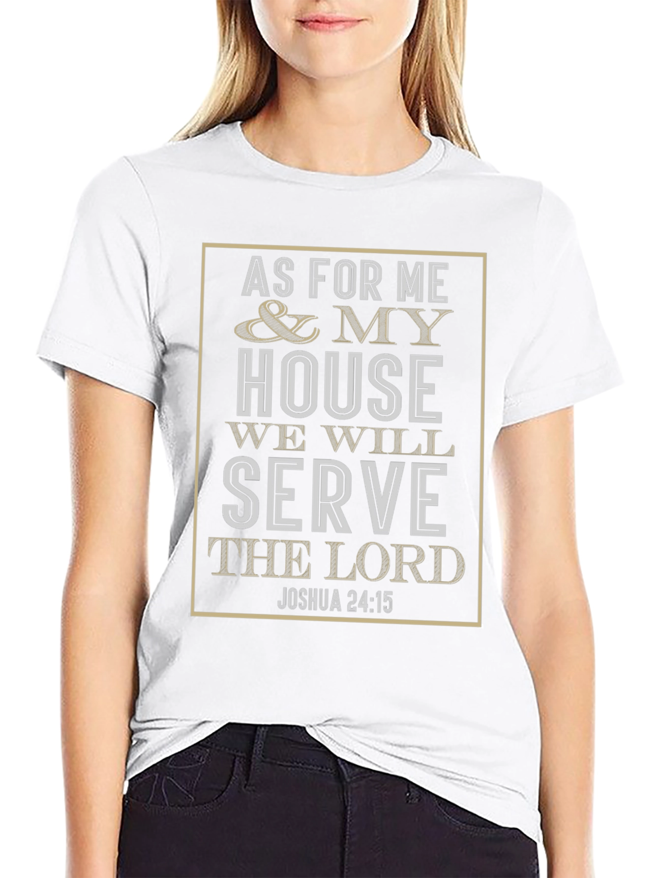 Camiseta Cristiana As For Me and My House