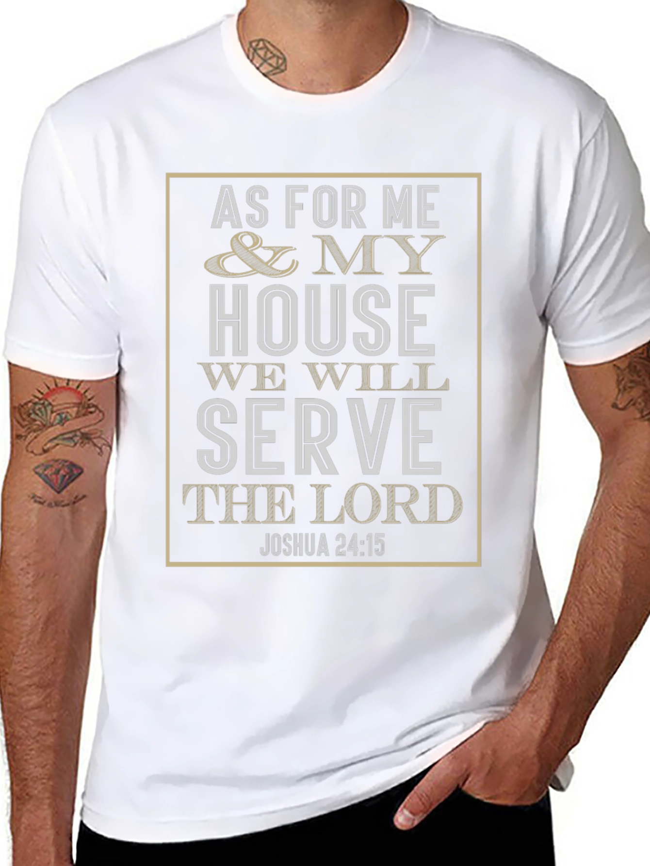 Camiseta Cristiana As For Me and My House