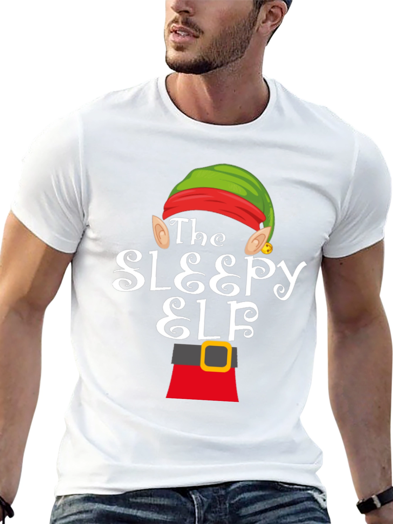 Camiseta Elfo Dormilón - Diseño Navideño Divertido