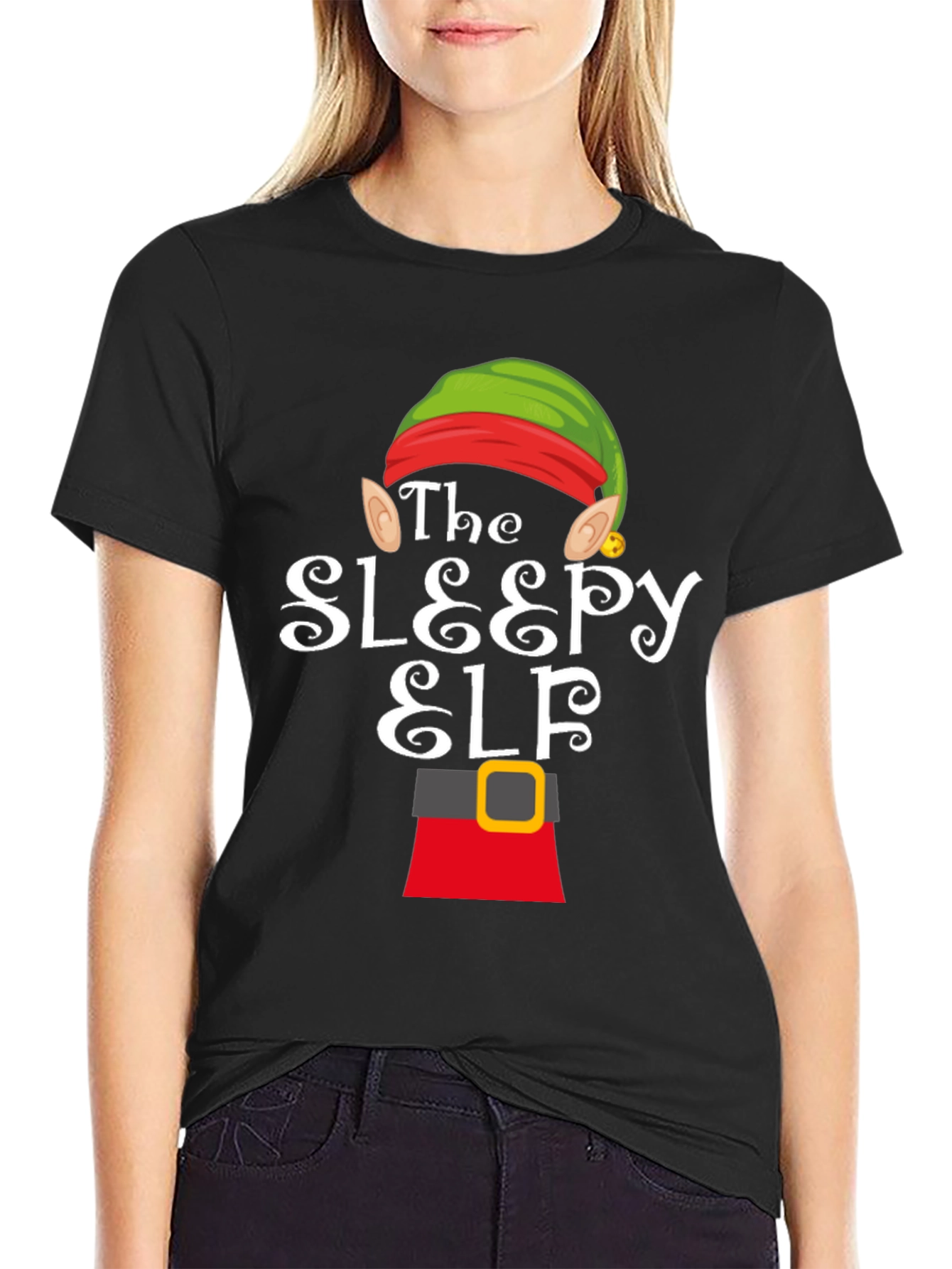 Camiseta Elfo Dormilón - Diseño Navideño Divertido