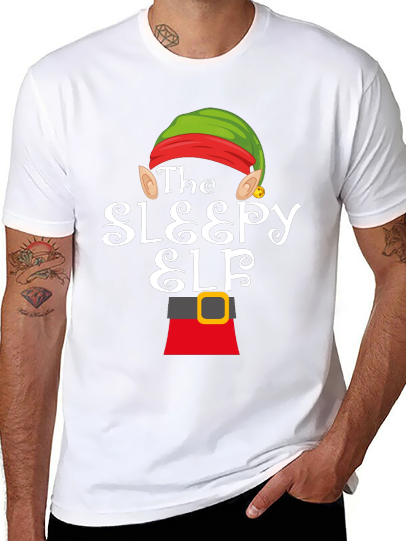 Camiseta Elfo Dormilón - Diseño Navideño Divertido