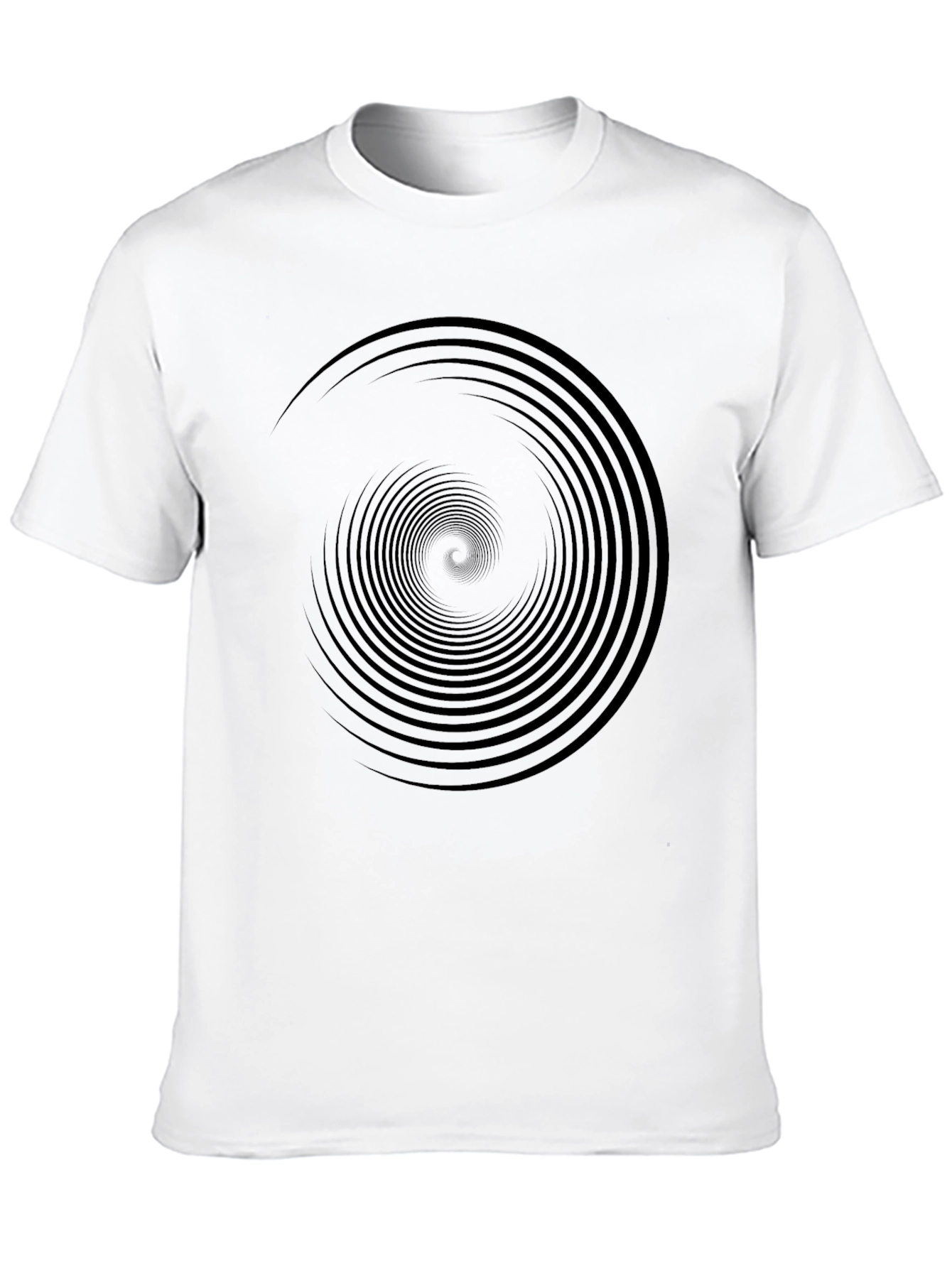 Camiseta Negra Espiral Hipnótica Hombre