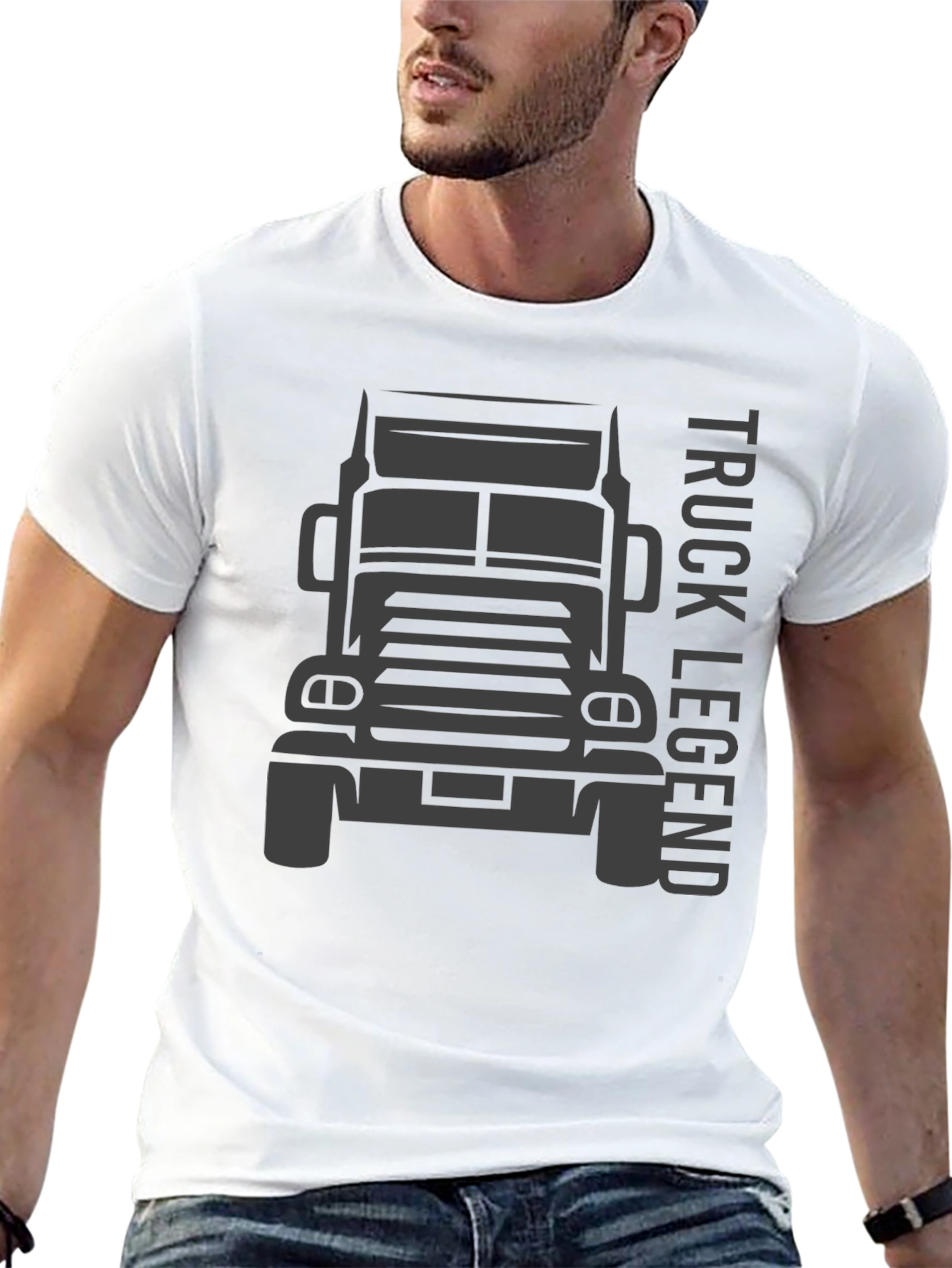 Camiseta Negra Truck Legend para Hombre