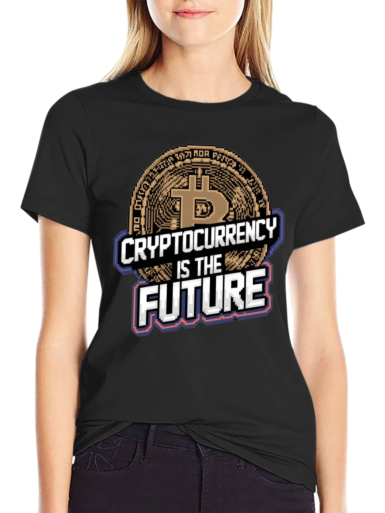 Camiseta Crypto Is The Future - Diseño Bitcoin
