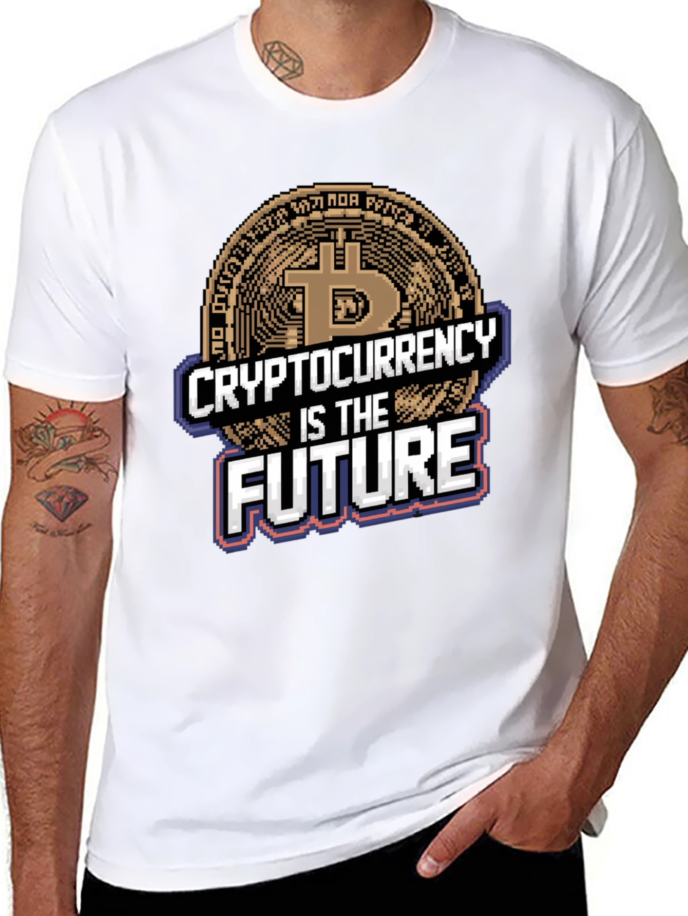 Camiseta Crypto Is The Future - Diseño Bitcoin