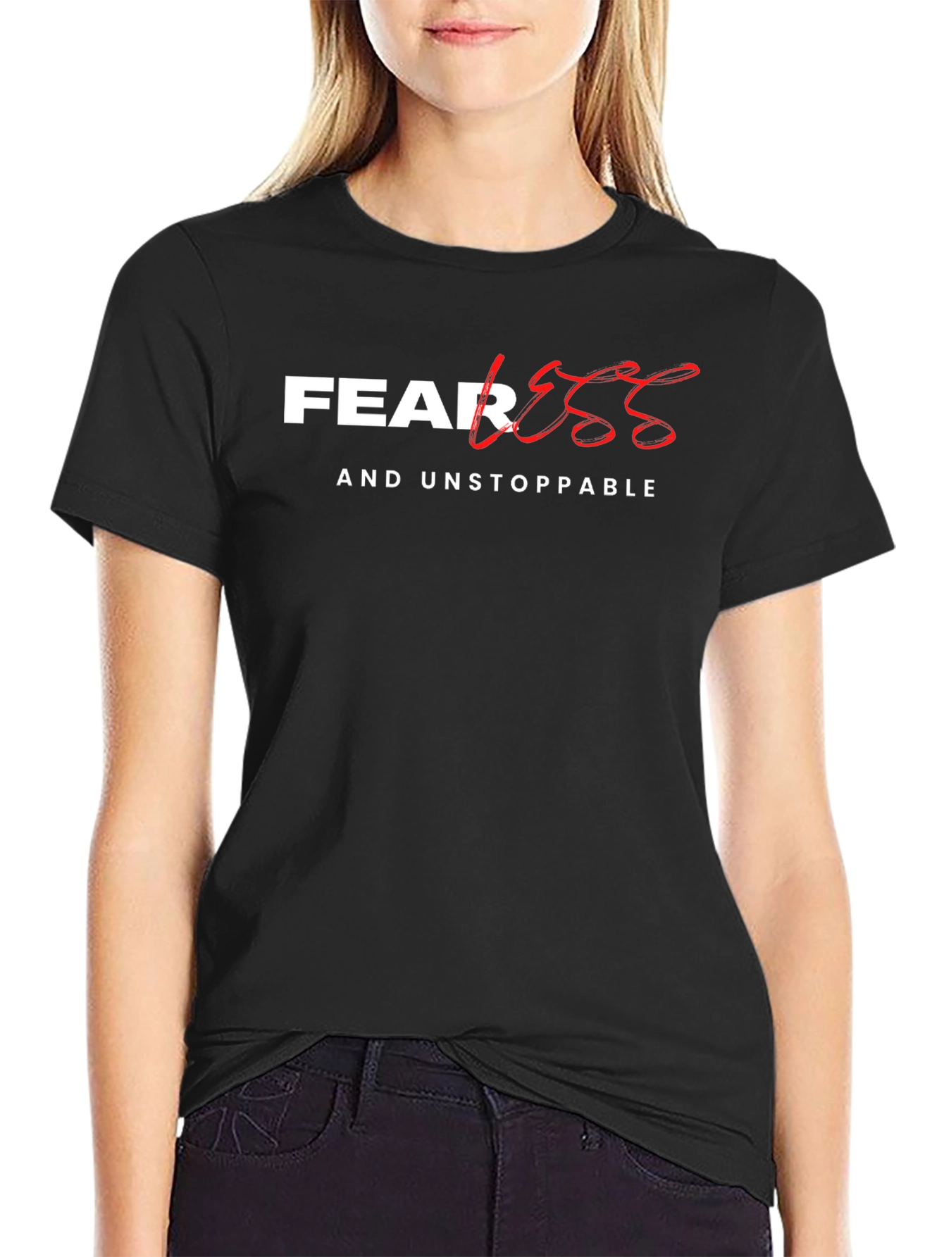Camiseta Negra: Imparable y Sin Miedo