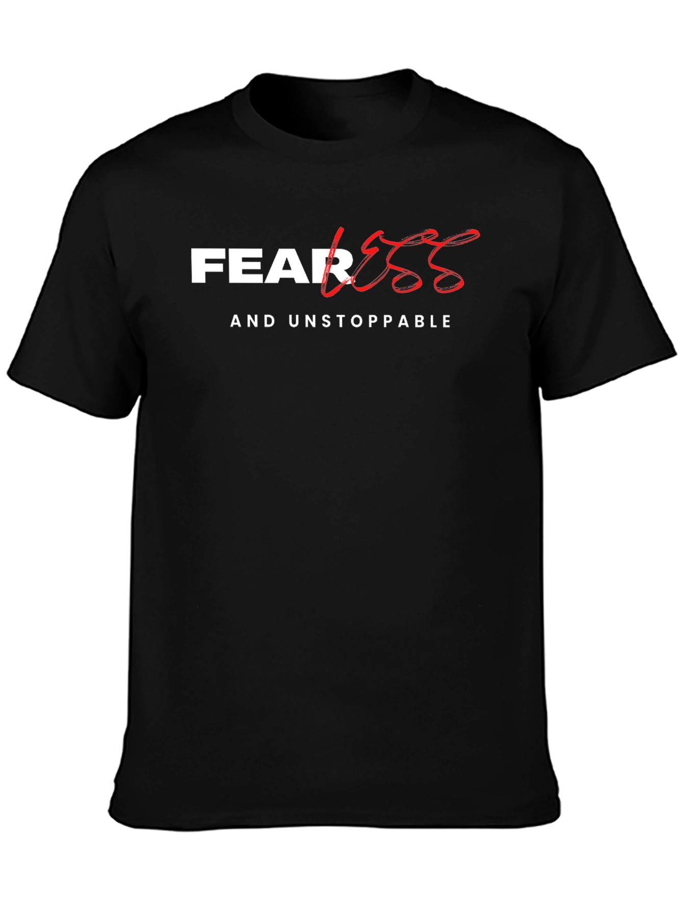 Camiseta Negra: Imparable y Sin Miedo