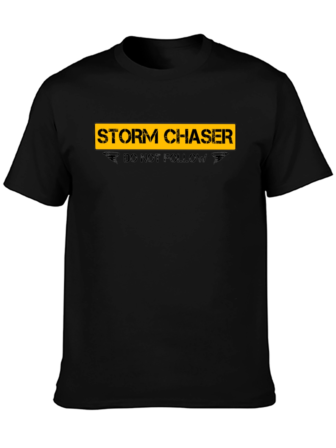 Camiseta Negra Storm Chaser - No Seguir