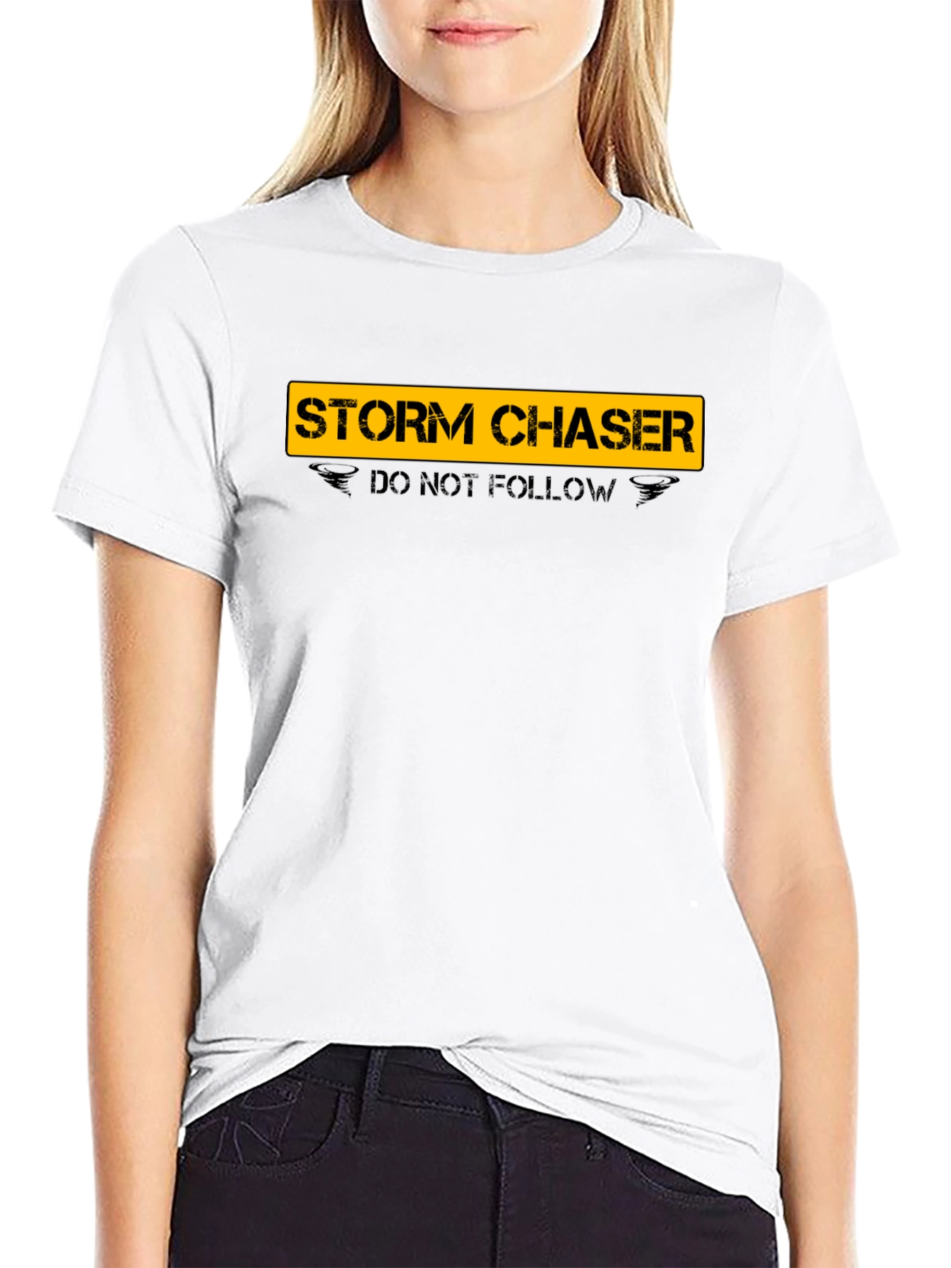 Camiseta Negra Storm Chaser - No Seguir