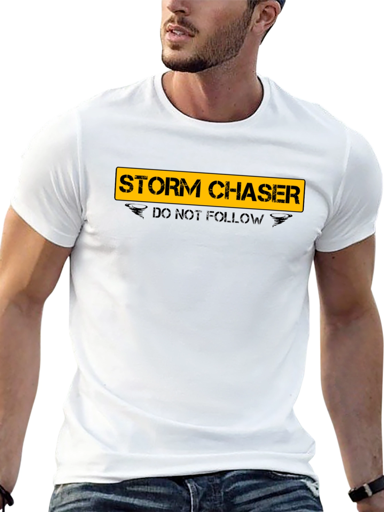 Camiseta Negra Storm Chaser - No Seguir