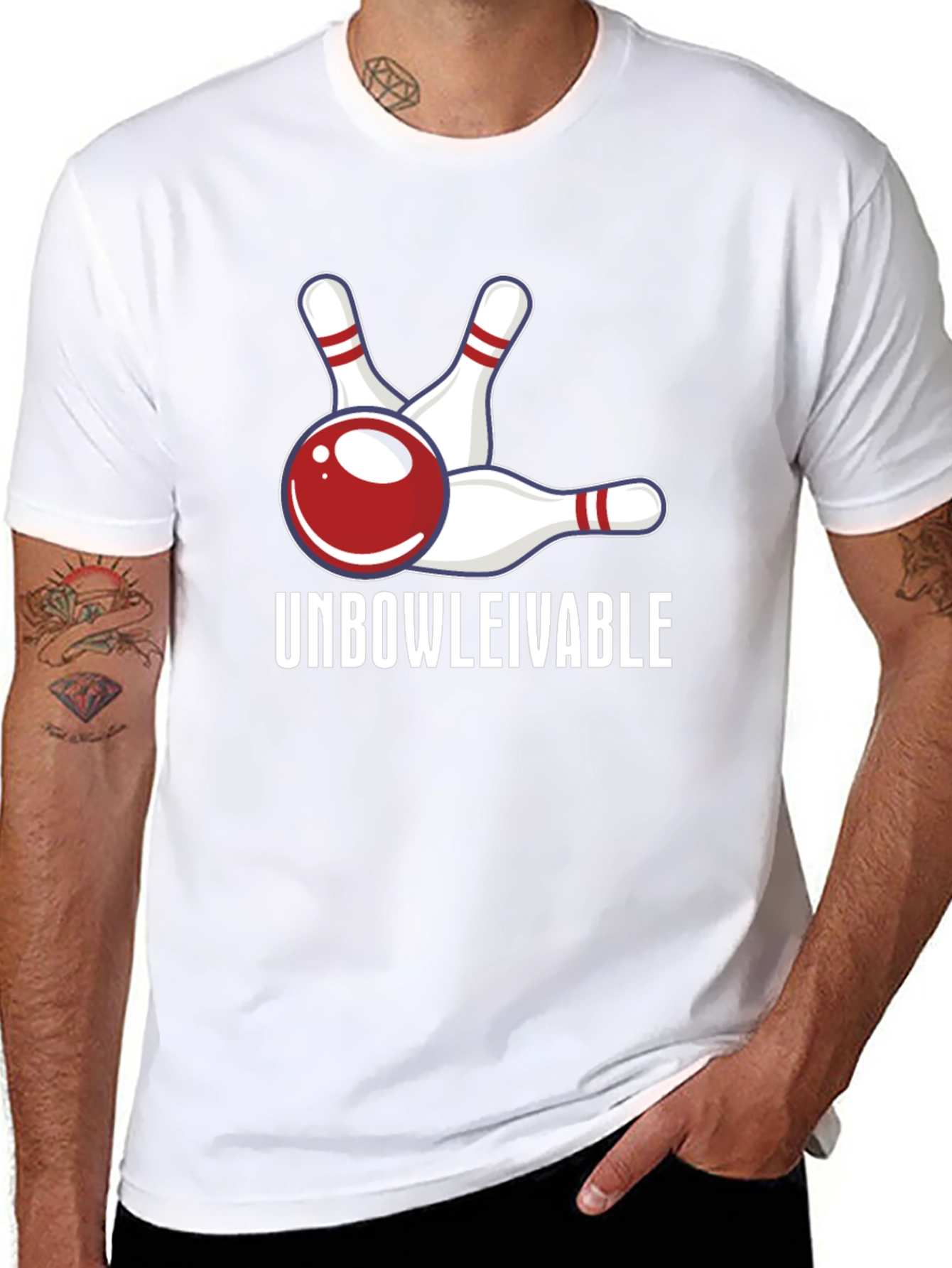 Camiseta Unbowlievable Bolos Divertida