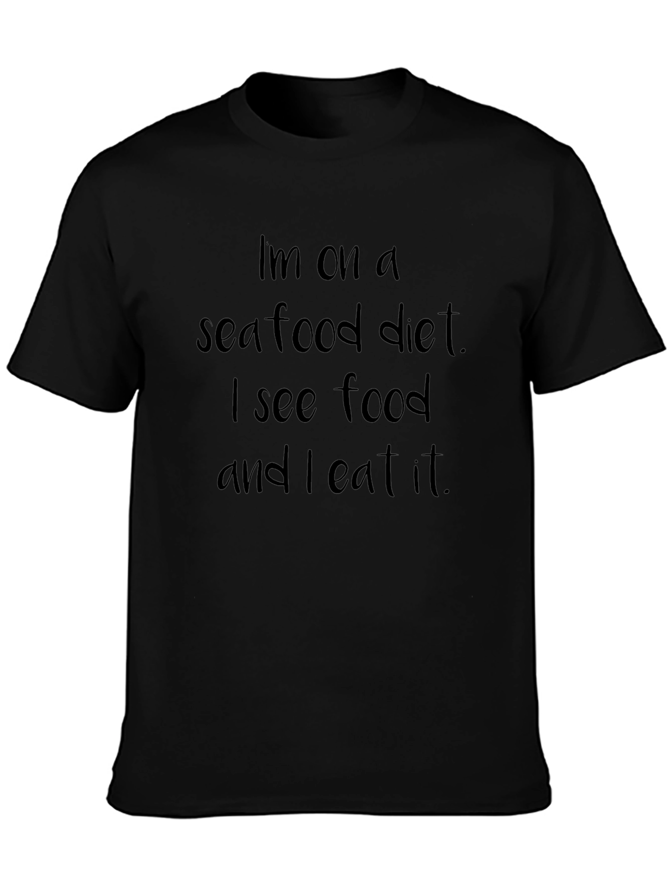 Camiseta Negra Dieta de Mariscos