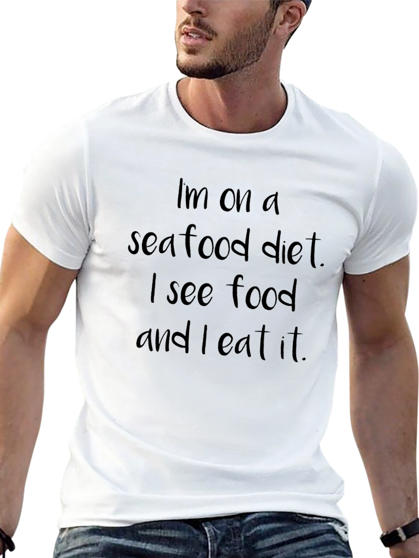 Camiseta Negra Dieta de Mariscos