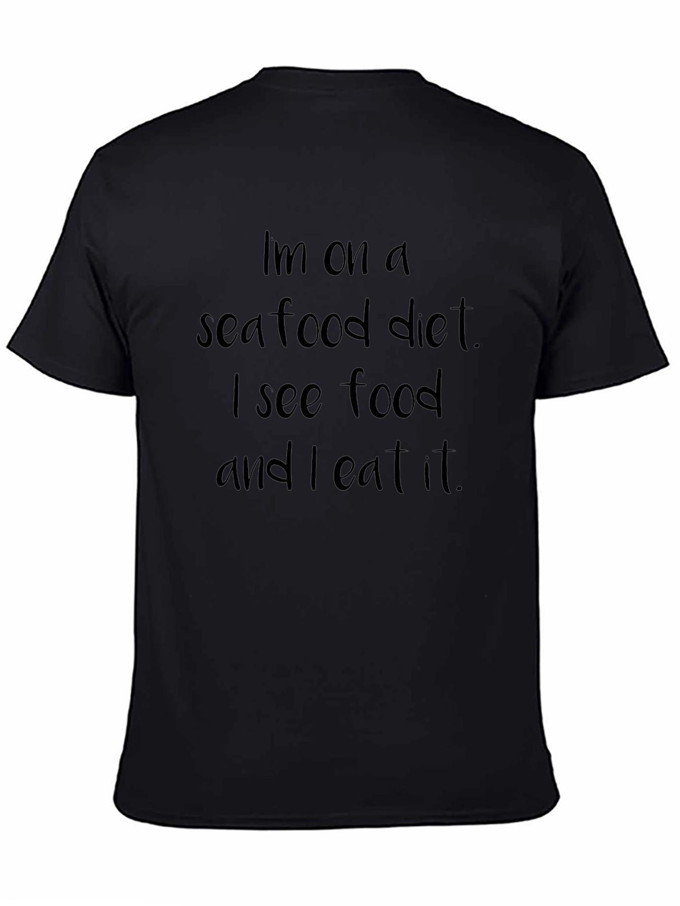 Camiseta Negra Dieta de Mariscos