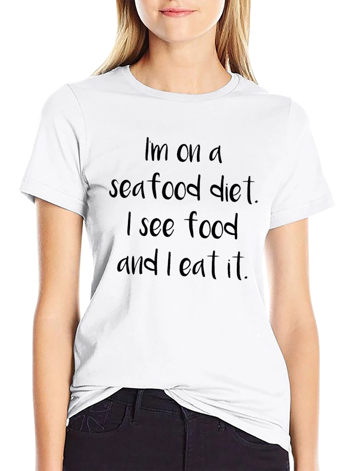 Camiseta Negra Dieta de Mariscos