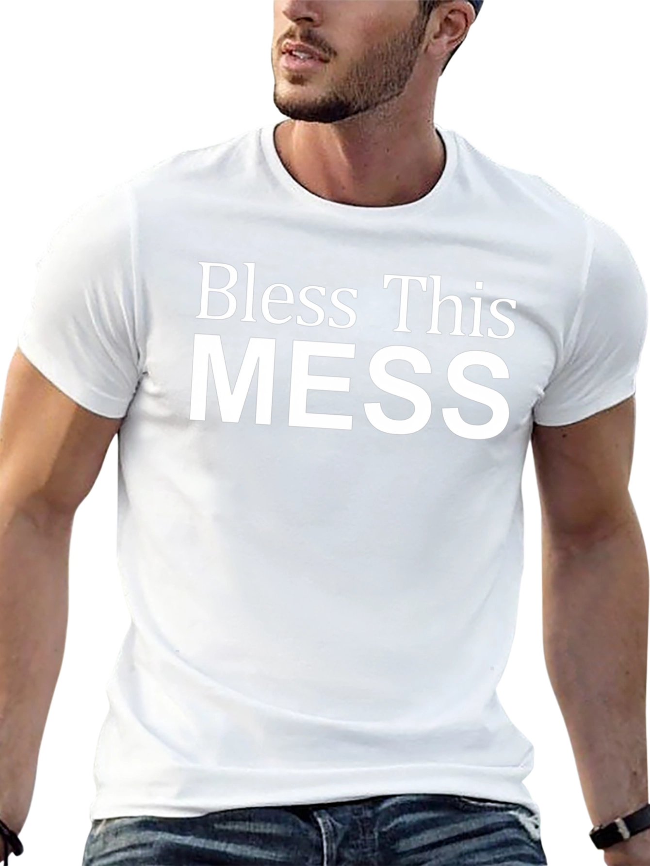 Camiseta Negra Bless This Mess para un Look Casual