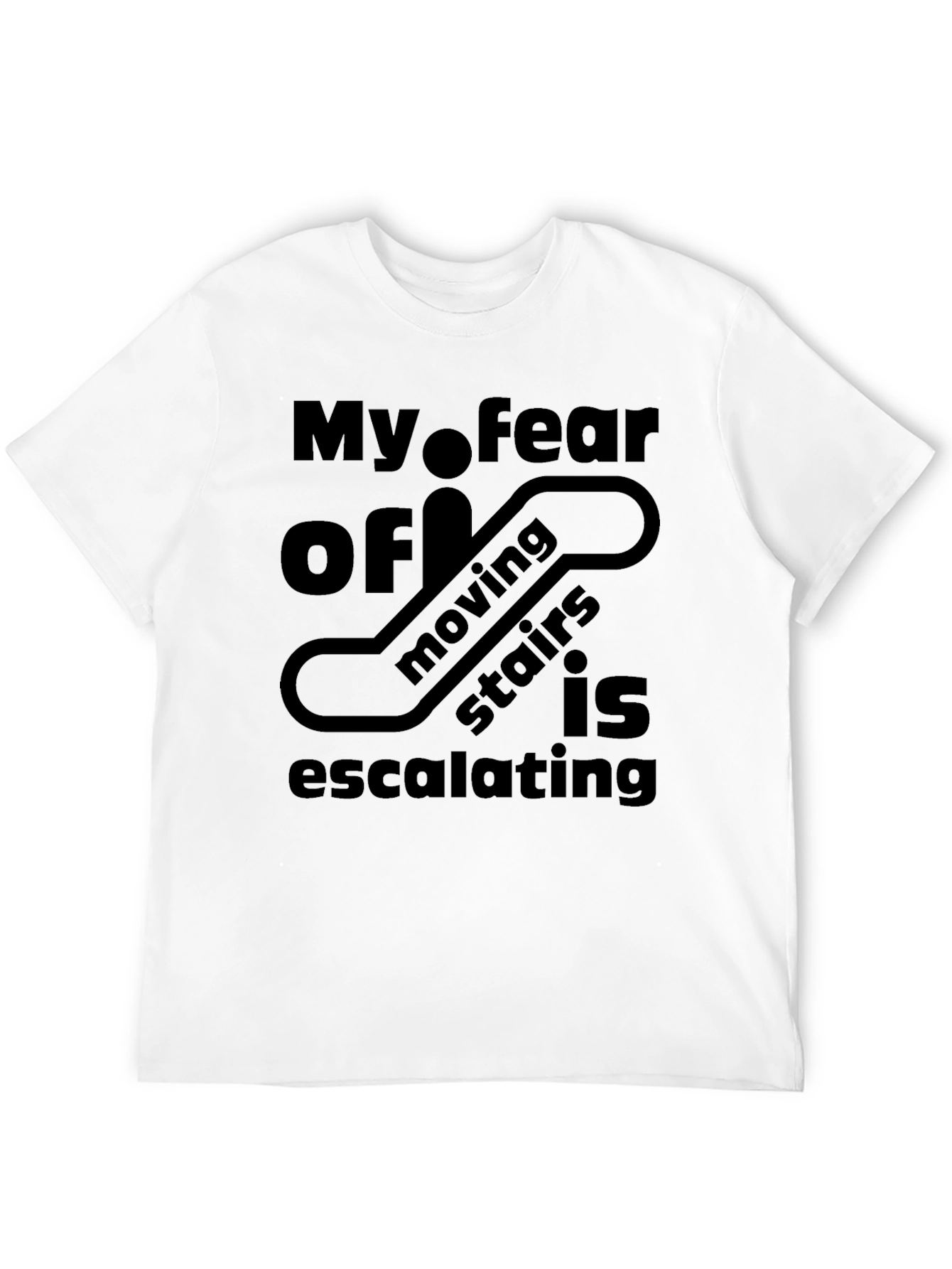 Camiseta Negra: Mi Miedo a las Escaleras Móviles
