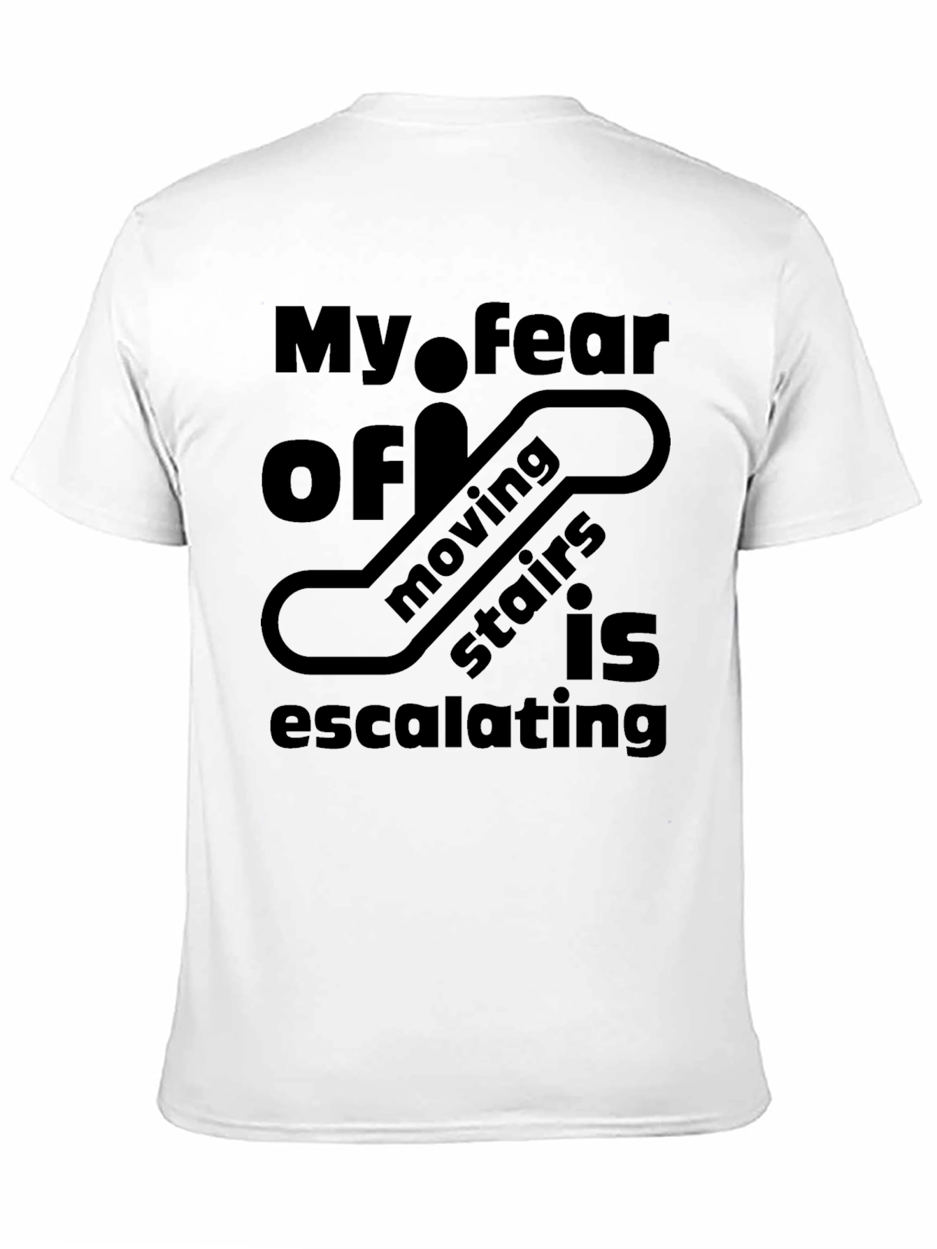 Camiseta Negra: Mi Miedo a las Escaleras Móviles