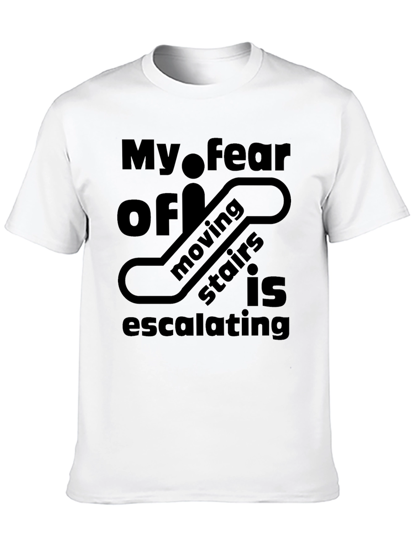 Camiseta Negra: Mi Miedo a las Escaleras Móviles