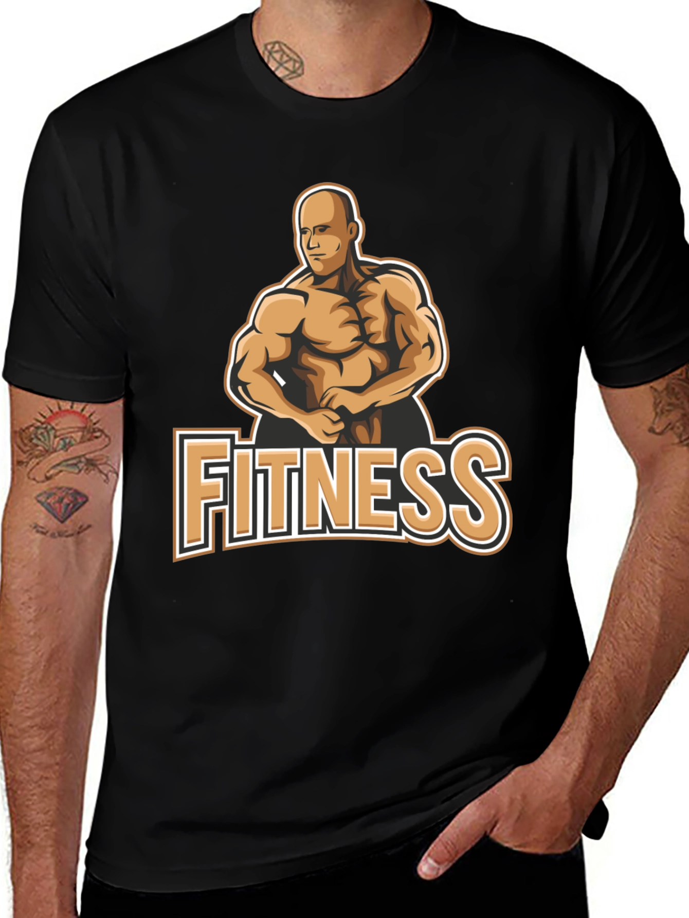 Camiseta Fitness Negra para Hombre