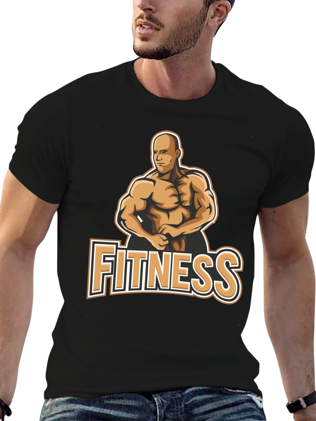 Camiseta Fitness Negra para Hombre