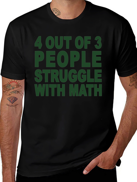 Camiseta Negra con Texto Divertido de Matemáticas