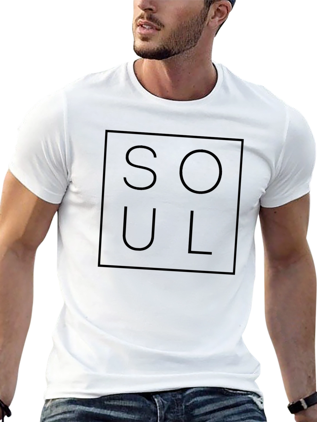 SOUL Graphic Tee - Modern Black T-Shirt