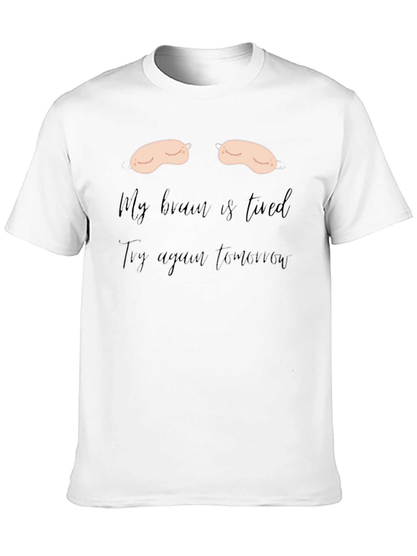 Camiseta Negra: Mi Cerebro Está Cansado