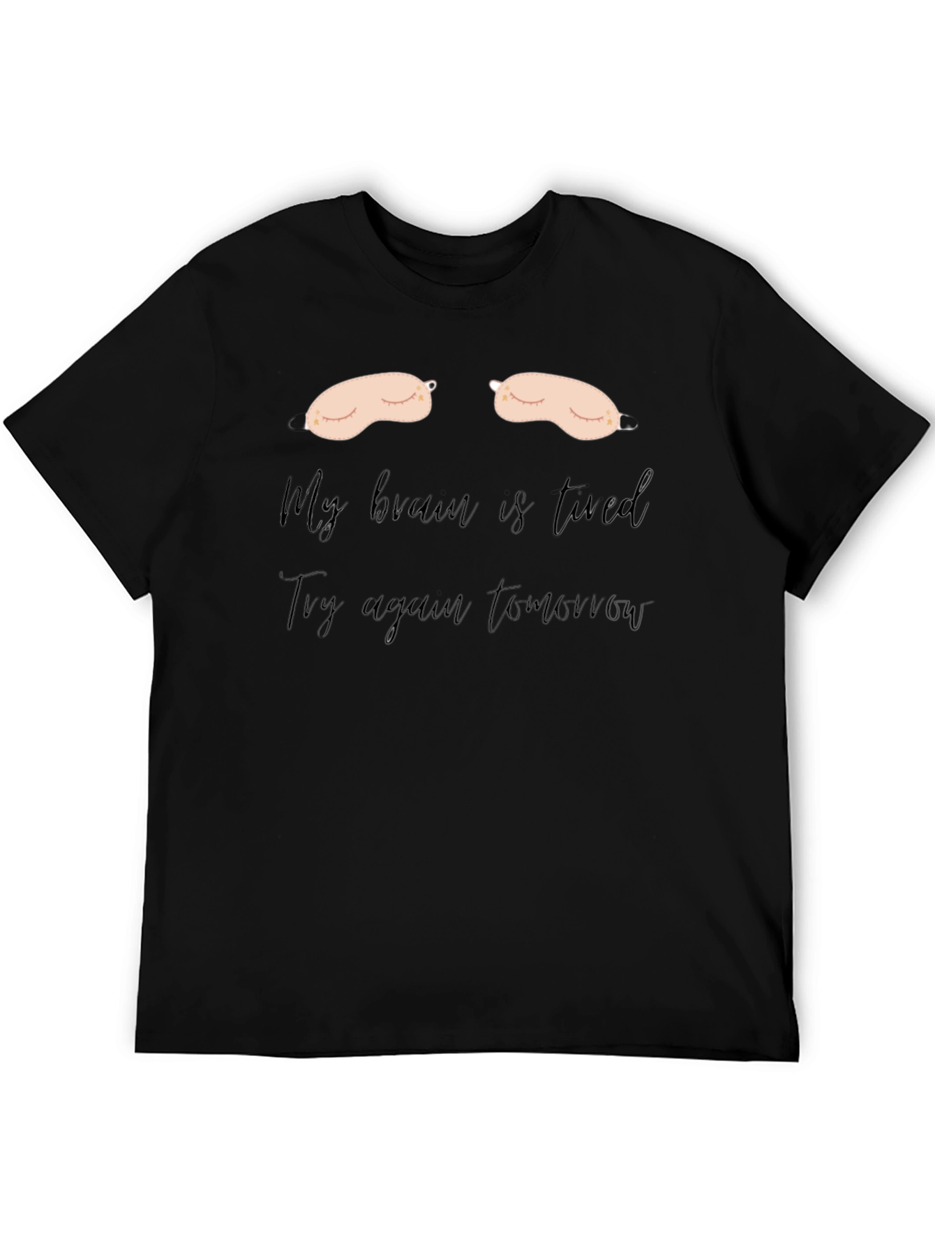 Camiseta Negra: Mi Cerebro Está Cansado
