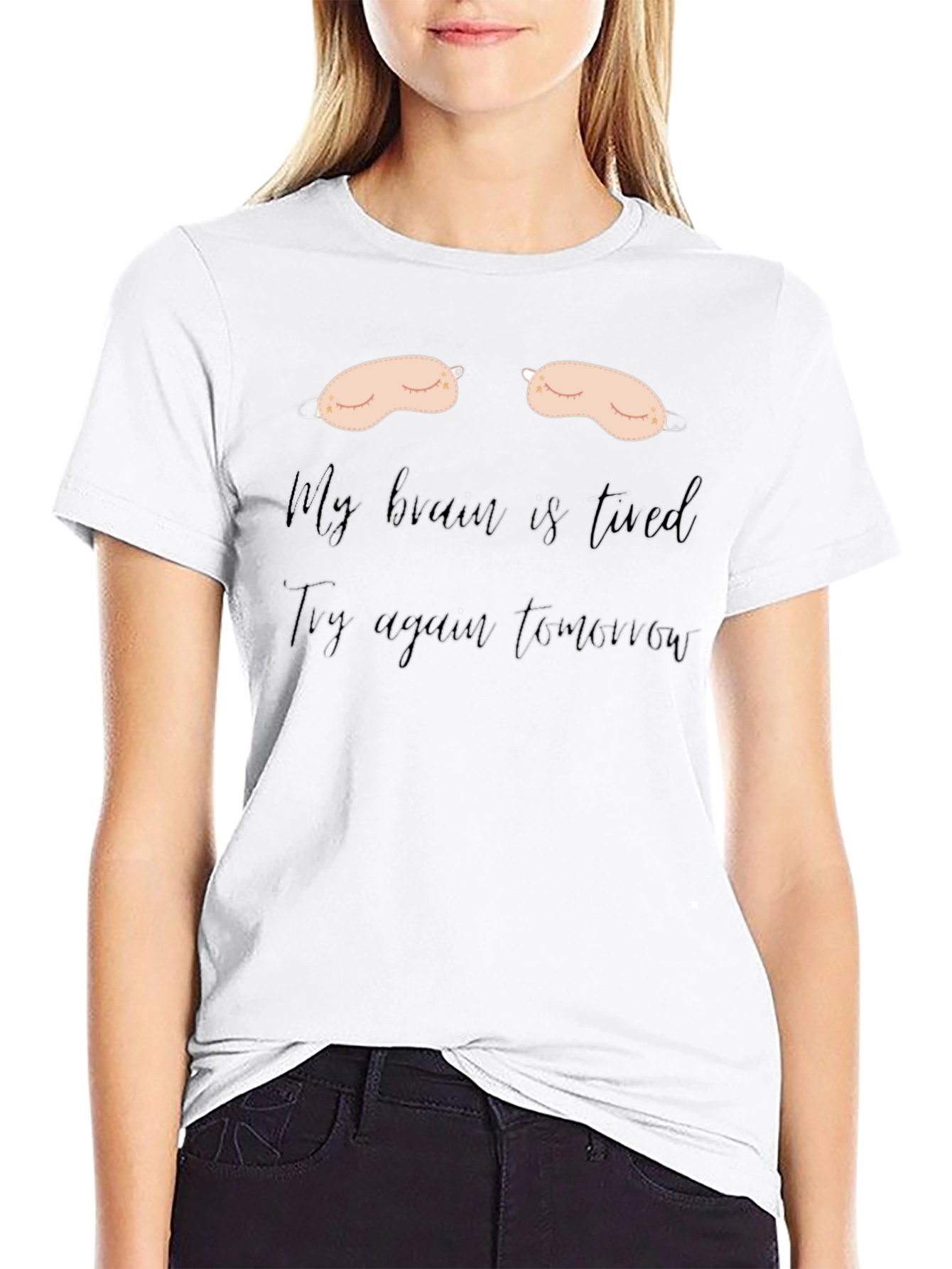 Camiseta Negra: Mi Cerebro Está Cansado
