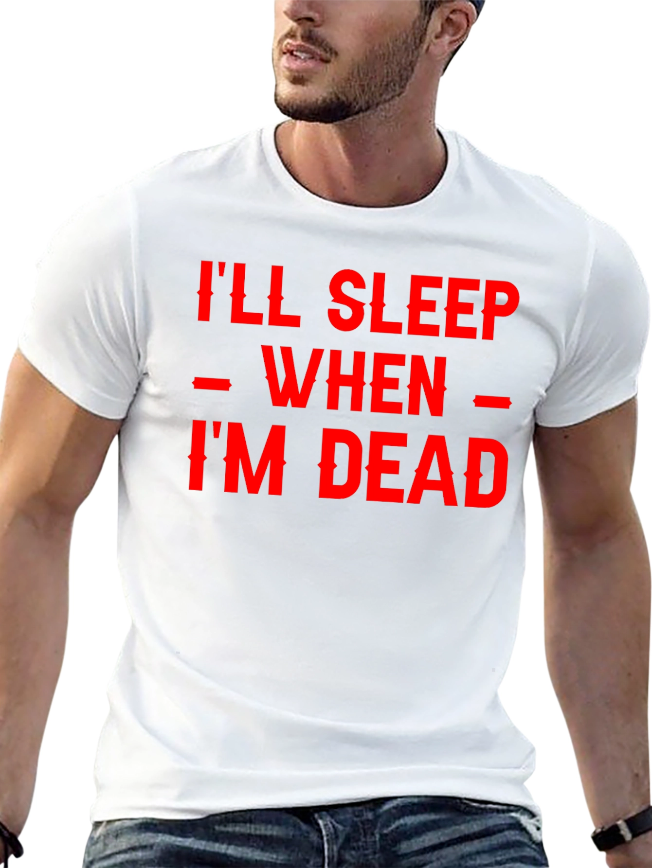 Camiseta Negra - Ill Sleep When Im Dead